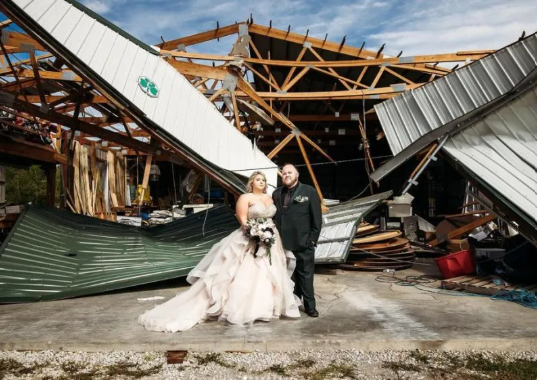 engaged in austin couple with tornado damaged venue. wedding insurance, event insurance, wedding disaster, wedding cancellation, wedding ruined by weather, weather plan  engagement, wedding planning, austin wedding venue, texas wedding venue, dripping springs wedding venue, georgetown texas wedding venue,  cheap wedding venue, affordable wedding venue, budget wedding venue,