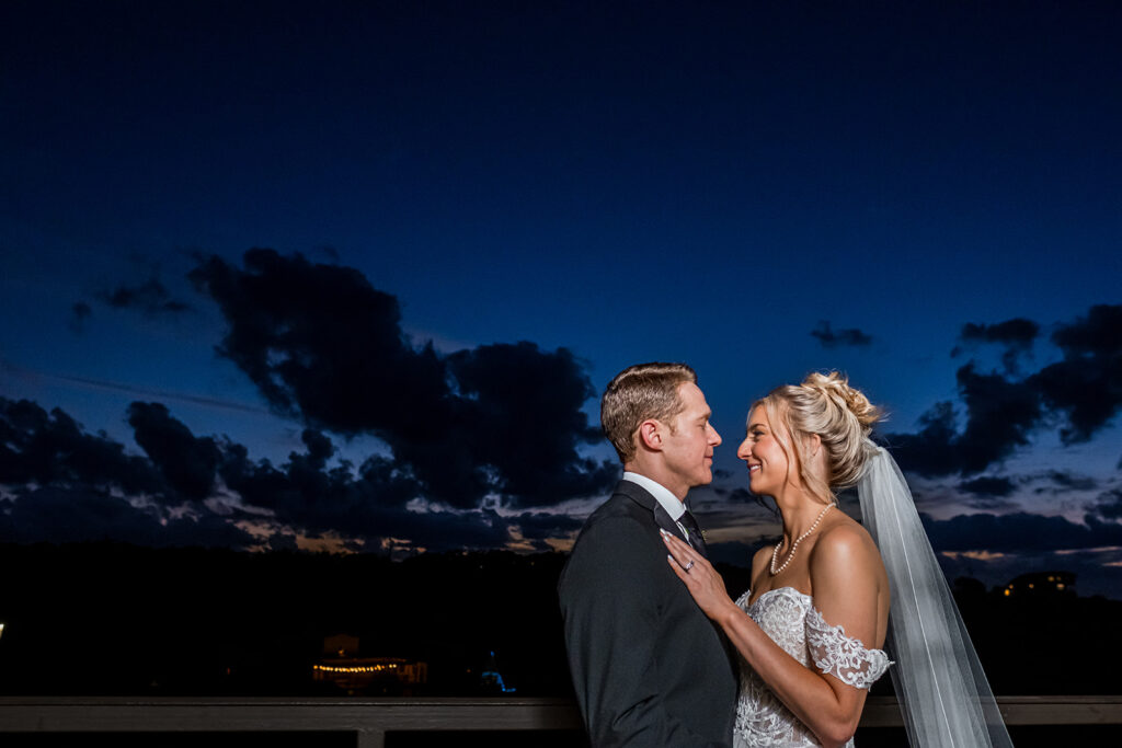 Couple at sunset at Chapel Dulcinea Austin Wedding Chapel, Free Wedding Chapel, Texas Hill Country Wedding Chapel, Austin Wedding Venue, Austin Bride, Austin wedding reception, Hill Country chapel, Hill Country wedding venue, Dripping Springs Wedding Venue