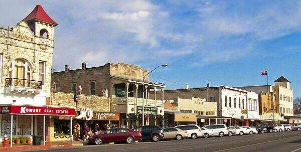 downtown Fredericksburg Texas, small town historical charm, 