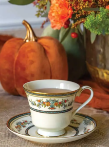 autumn friendsgiving tea party with fall inspired flavors at rose haven, austin tea room, afternoon tea austin, tea party, tea house, tea menu, scones, finger sandwiches