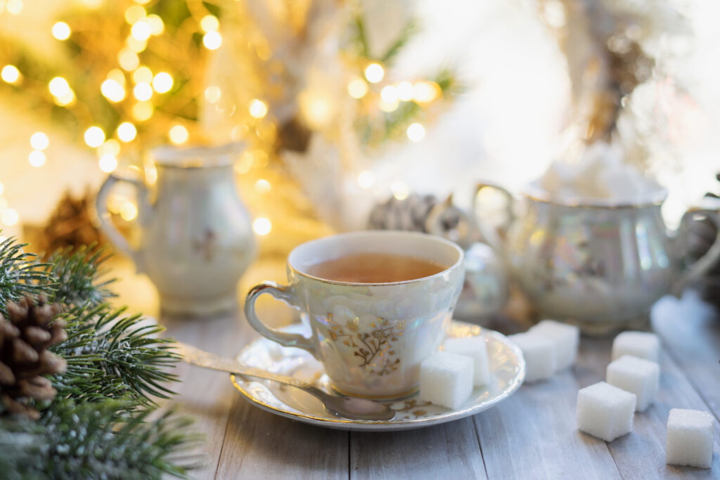 Christmas Tea with holiday inspired flavors at rose haven, austin tea room, afternoon tea austin, tea party, tea house, tea menu, scones, finger sandwiches